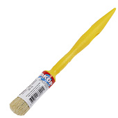  Кисть круглая Эксперт 15мм, натуральная щетина, желтая пластиковая ручка, АКОР 