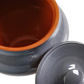 Горшочек под жаркое с крышкой "Вятский" 0,9л, серый 7621701 Горшочек под жаркое с крышкой "Вятский" 0,9л, серый 7621701