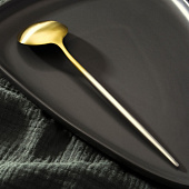  Ложка столовая "Фолк" 21,5 см цвет золото, серебряная ручка 7892825 