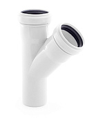 Тройник малошумный белый 50/50х45 Тройник малошумный белый 50/50х45