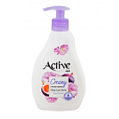 Мыло-крем жидкое Active Инжир дозатор 350мл Мыло-крем жидкое Active Инжир дозатор 350мл