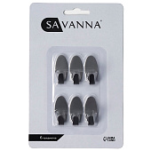  Крючки самоклеящиеся нерж сталь овал 6шт 