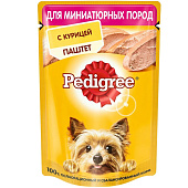  Корм влажный для собак Pedigree мини паштет куринный 80г 