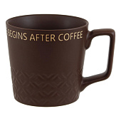  Кружка Жизнь начинается с кофе 460мл, шоколад, фарфор, 13641-2 