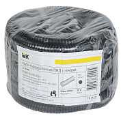 Труба ПНД гофро d 16 с зондом (10 м) ИЭК черн Труба ПНД гофро d 16 с зондом (10 м) ИЭК черн