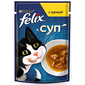  Влажный корм для кошек FELIX суп с курицей 48 г 