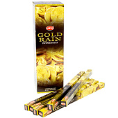  HEM 4-гр. благовония Gold Rain ЗОЛОТОЙ ДОЖДЬ блок 25 шт. 