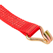  Стяжка крепления груза  5,0т  6,0м SKYWAY STAFF 50мм красный храповый механизм с крюками полиэстер 1шт 