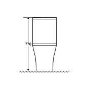  Унитаз напольный 1217А безободковый, сидение полипропилен тонкое,микролифт,быстросъем,2-кн круглые (чаша овал) 