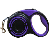  Поводок - рулетка для малых и средних пород собак Лаппи, 3 метра, до 10 кг, фиолетовый, 511-019 