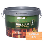 Защит. декор. покрытие HUSKY SIBERIAN ЭКО-ЛАЗУРЬ полуматовый светлый дуб 2,5л Защит. декор. покрытие HUSKY SIBERIAN ЭКО-ЛАЗУРЬ полуматовый светлый дуб 2,5л