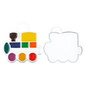  Краски акварельные 9цв. Кроха Паровозик без кисти 11С683-08 