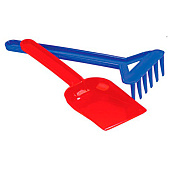Песочный набор ПОЛЕСЬЕ №1 лопатка, грабельки Песочный набор ПОЛЕСЬЕ №1 лопатка, грабельки