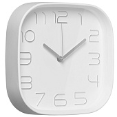 Часы настенные квадрат 25х25см, корпус белый+серебро, "Классика", Рубин Часы настенные квадрат 25х25см, корпус белый+серебро, "Классика", Рубин