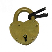 Замок навесной ЗВС-2 "сердечко" (латунь/золото) Елизарово Замок навесной ЗВС-2 "сердечко" (латунь/золото) Елизарово