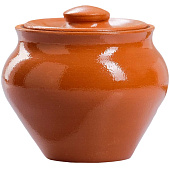 Горшочек под жаркое с крышкой "Вятский" 0,5л, терракота 5156877 Горшочек под жаркое с крышкой "Вятский" 0,5л, терракота 5156877