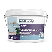 Эмаль акриловая универсальная Лакра Белая полуглянцевая 2,4кг