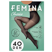  Колготки женские FEMINA NEW CLASSICO 40 den с шортиками (nero, р.2) 