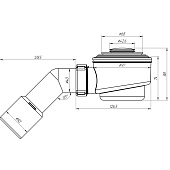  Сифон для душевого поддона Ани клик-клак 1 1/2"х50 для душа поддона , с переход труб 45, 40/50 E415CLS/E411CLS 