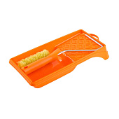  Набор мини-валик Фасадные работы 110мм, полиакрил, ворс 12мм+ванночка 15х29мм, АКОР 