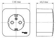 Розетка 1-м ОП BLANCA с/з изол. пласт. бел. SchE BLNRA010111 Розетка 1-м ОП BLANCA с/з изол. пласт. бел. SchE BLNRA010111