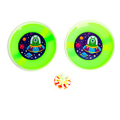 Игра-липучка «Монстрик», 2 тарелки, шарик, микс Игра-липучка «Монстрик», 2 тарелки, шарик, микс