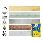 Краска моющаяся износостойкая для стен и потолков Eskaro MODA 7 (TR) 0,9л Краска моющаяся износостойкая для стен и потолков Eskaro MODA 7 (TR) 0,9л