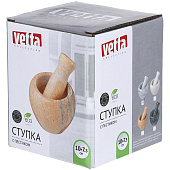  Ступка с пестиком, VETTA  10x7,5см, мрамор, 4 цвета 884-343 