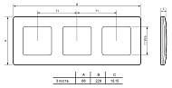  Рамка 3-м ETIKA бел. Leg 672503 