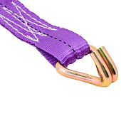  Стяжка крепления груза  1,0т  5,0м SKYWAY STAFF 25мм фиолетовый храповый механизм с крюками полиэстер 1шт 