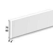 Наличник ПВХ вспененный 70х9х2200мм Белый Н70 /Идеал Наличник ПВХ вспененный 70х9х2200мм Белый Н70 /Идеал
