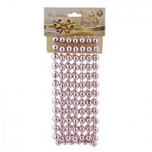  Бусы декоративные - шары, 1,2 м, пластик, розовый 722779 