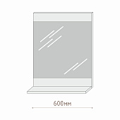  Зеркало с полкой Aura 60 Сосна Винтерберг Aur.02.60/WSV Encanto 