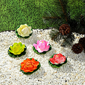  171-001 Цветок декоративный для пруда ПВХ, 10см, 6 цветов 