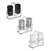 VETTA Набор солонок 2шт с подставкой, нерж.сталь, стекло 828-236 VETTA Набор солонок 2шт с подставкой, нерж.сталь, стекло 828-236