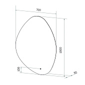 Зеркало с LED подсветкой Alma Led 700х1000 с бесконтактным сенсором Континент Зеркало с LED подсветкой Alma Led 700х1000 с бесконтактным сенсором Континент