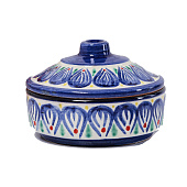  Сахарница Риштанская Керамика "Цветы", 250 мл, синяя 10692237 