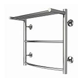  Полотенцесушитель водяной Verona 500/500 c полкой 2 пер. 1"-1/2" полированный Azario 