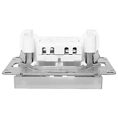 Выключатель встраиваемый проходной 1 клавиша, цвет алюминий, EKF Эпика Выключатель встраиваемый проходной 1 клавиша, цвет алюминий, EKF Эпика