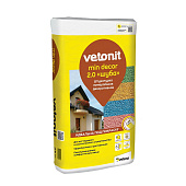 Штукатурка минеральная декоративная "шуба" min decor зерно 2.0мм (25кг) /Vetonit Штукатурка минеральная декоративная "шуба" min decor зерно 2.0мм (25кг) /Vetonit