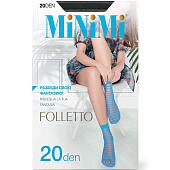  Носки женские эластичные в полоску MINIMI Folletto 20, цвет Nero, размер единый 
