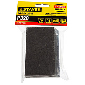 Губка шлифовальная STAYER "MASTER" угловая, зерно - оксид алюминия, Р320, 100 x 68 x 42 x 26 мм, средняя жесткость