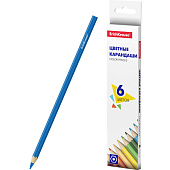 Карандаши цветные 6шт ErichKrause Basic, шестигранные, 50528