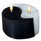  Свеча интерьерная "Инь-Ян", черно-белая, 3 х 5,5 см, 9101393 