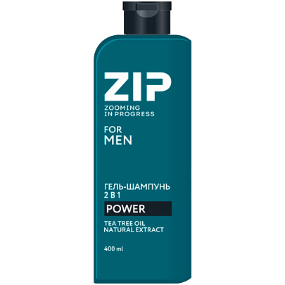  Шампунь-гель ZIP Power 2в1 400мл 