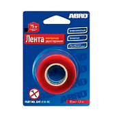 Скотч двусторонний 10ммх1,51м ABRO монтажный прозрачный