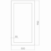 Зеркало в раме Дуб 50х95 Континент Зеркало в раме Дуб 50х95 Континент