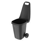 Тележка садовая хозяйственная пластиковая 38 л 57х39х95 см черный, 702-566 Тележка садовая хозяйственная пластиковая 38 л 57х39х95 см черный, 702-566