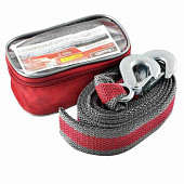  Трос буксировочный ленточный  5т 5м 2 крюка SKYWAY A-class в сумке 