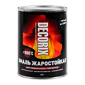  Краска для мангалов и печей 1000 С, Черная DECORIX 0,8кг 